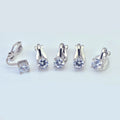 New Design Triangle Copper Zircon Clip-On Earrings Water Drop Non-Pierced Anti-Pain Jewelry for Party Accessory