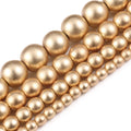 Wholesale Round 2/3/4/6/8MM Frosted Matte Light Gold Hematite Stone Beads for Jewelry Making DIY