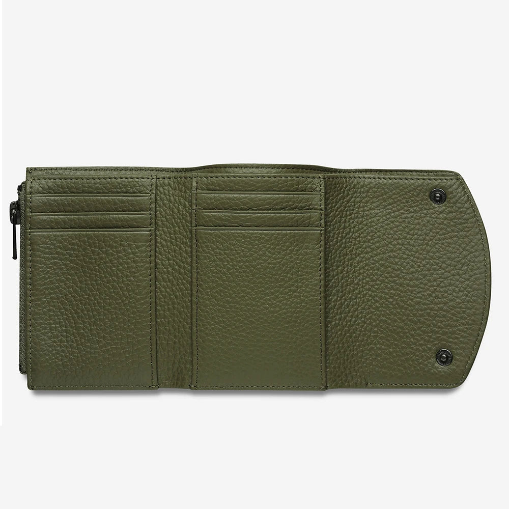 Ladies RFID Blocking Polyester Soft Genuine Leather Zipper Closure Thread Long Trifold Multiple Pockets Credit Card Wallet