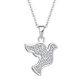 2025 New Design 925 Sterling Silver Filigree Peace Dove Necklace Bird Jewellery Gifts for Women Girls Fine Jewelry