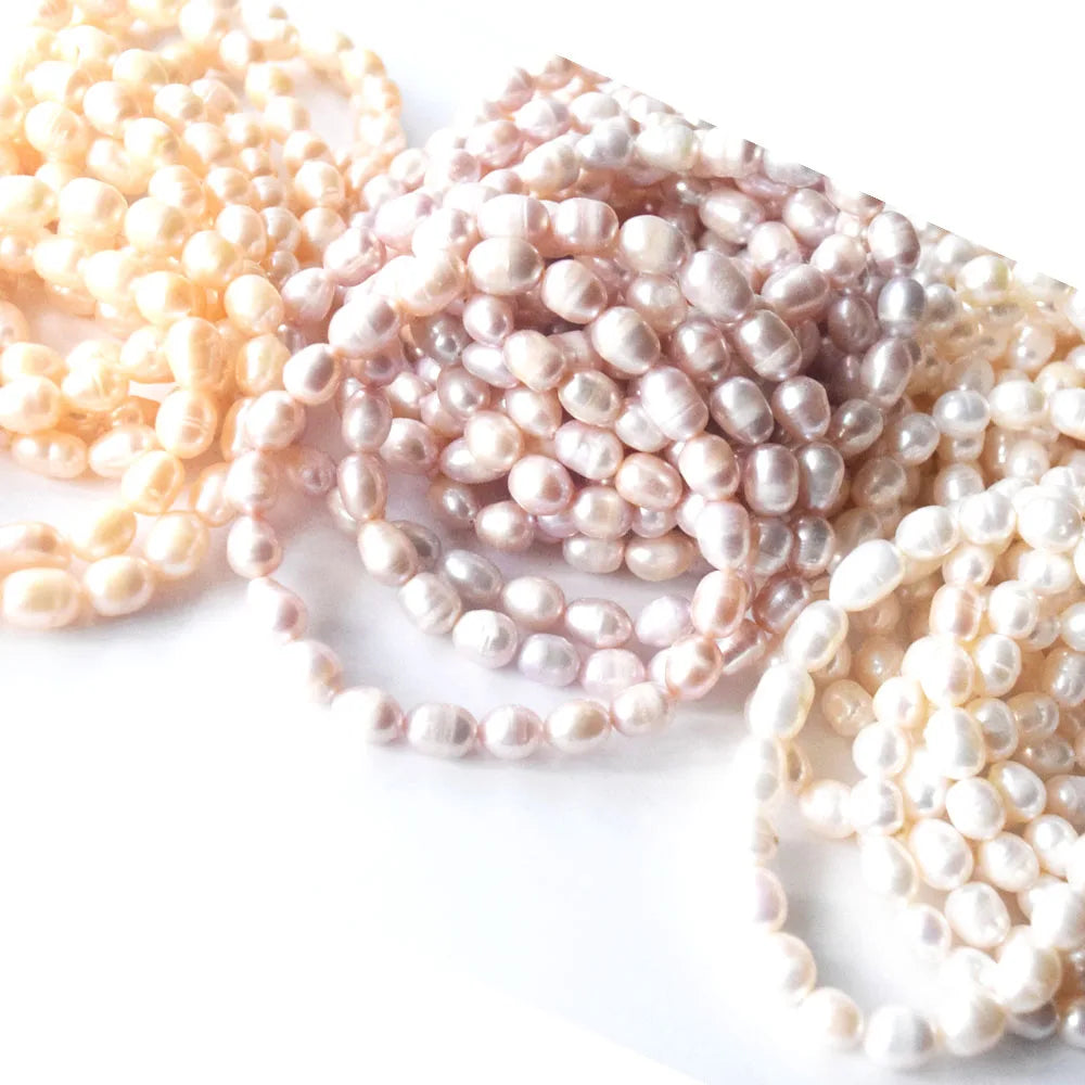 Handmade Authentic Simple Fresh Water Pearl Bead 6-7mm Elastic Cord Stretch Bracelet Jewelry Women Bracelets