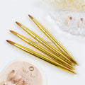 No 8 Crimped Acrylic Nail Gel Brush Customizable Logo Beauty Tool with Metal Handle for Salon Use