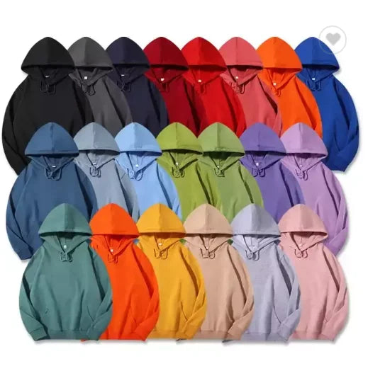 Spring and Autumn Cheap 21colors Plain Pullover Hoodies Custom logo Printed Blank Pure Color Unisex Women Men Hoodies