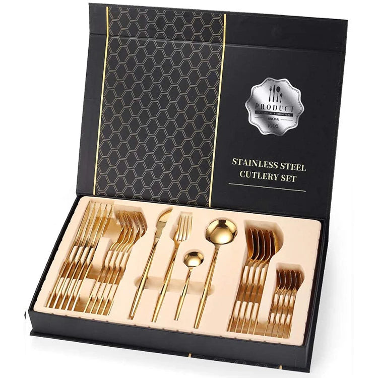 Hot Sale Kitchen Dinnerware Silverware Flatware Set Stainless Steel Flatware Set Cutlery Service for 6