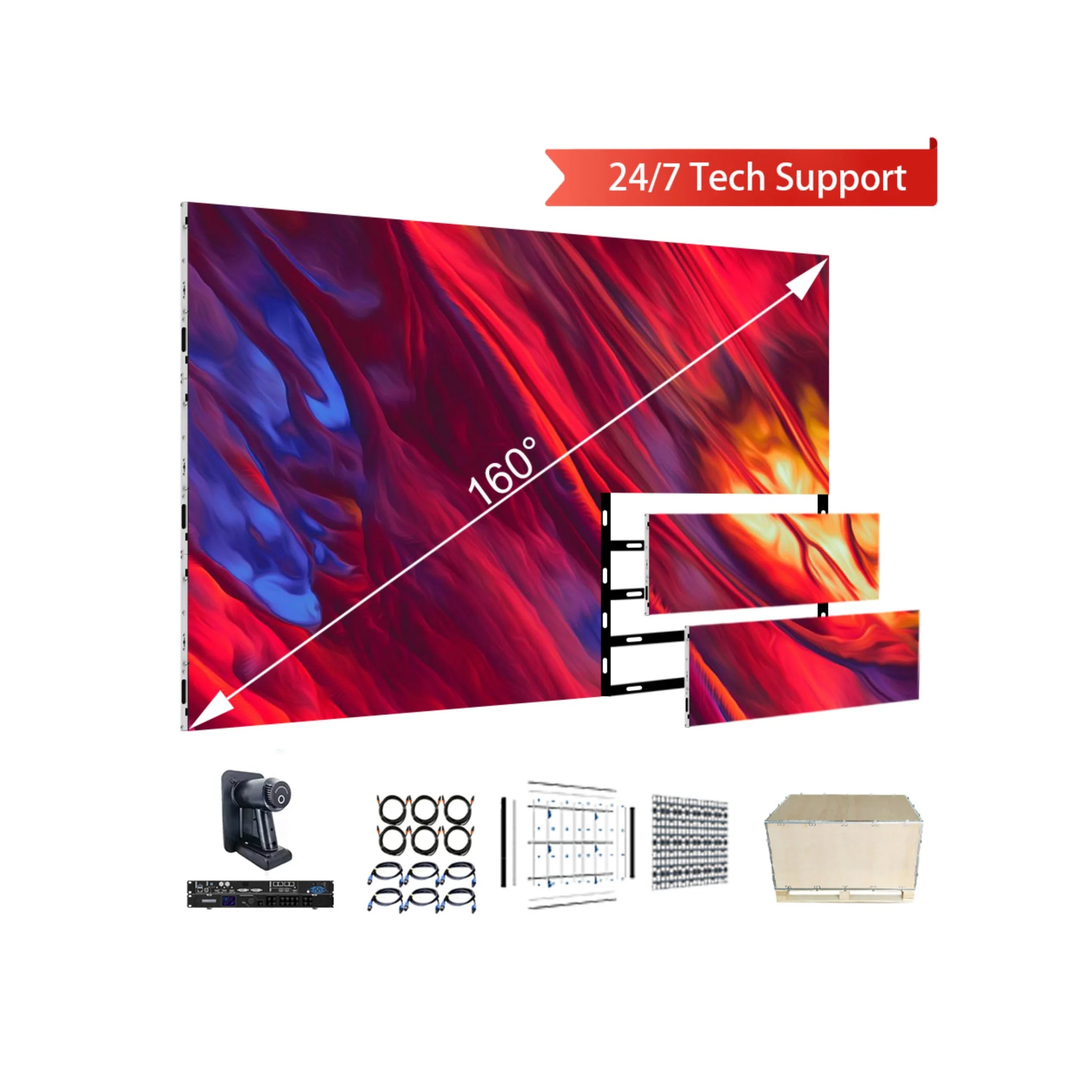 RAYBO 8K Indoor LED Panel Display Ultrathin P1.95 P2.6 P2.9 Fixed LED Video Wall for Wedding Background & Advertising