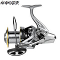 NEWMAJOR 8000-14000 20kg Spinning Fishing Reel CNC Handle ABS Grip Boat River Lake Stream Durable Metal Construction 17+1BB Left