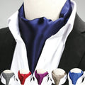 Fashion Cheap Custom Solid Polyester Men Plain Men's Vintage Necktie Formal Cravat Ascot Mans Ascot Tie