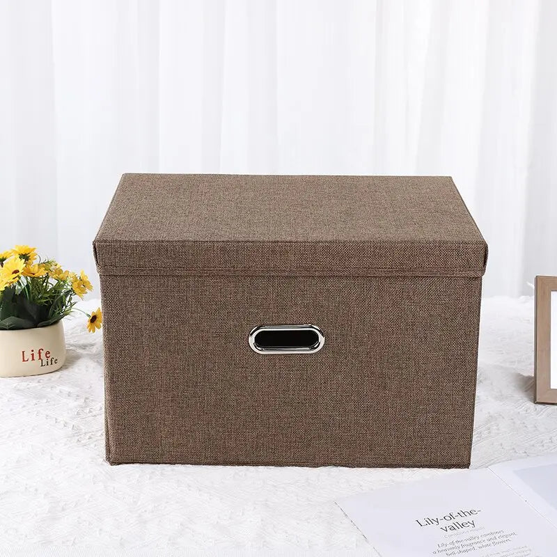 Family Use Waterproof Fabric Bins Storage Kids Toys Folding Cardboard Storage Box Wardrobe Organizer