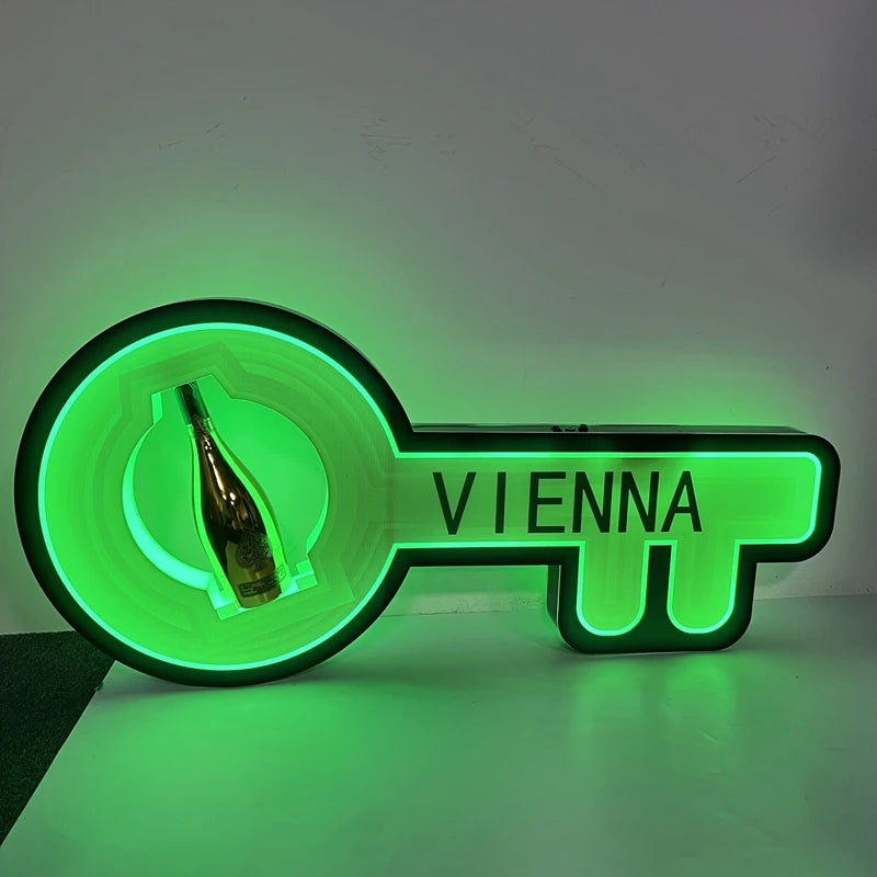 RICHSHINING Customized 7 Colors VIP Led Lights Major Key Led Bottle Presenter for DJ Disco Events Party Lounge Bar Night Club