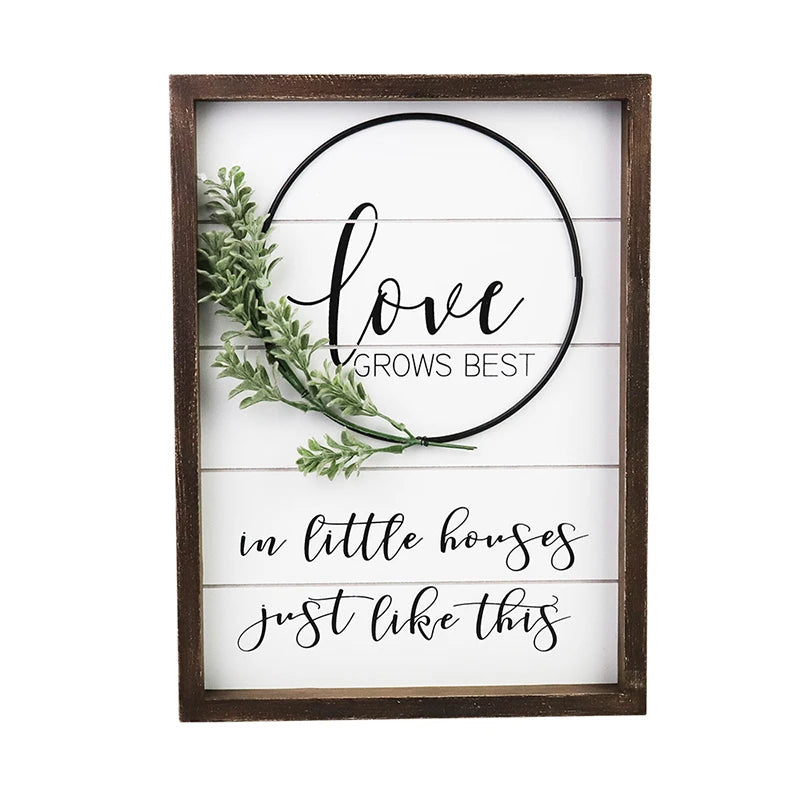 New Arrivals Custom Wooden Wall Hangings Decor Wood Picture Frame Farmhouse Vintage Home Decor Wall Decor for Bedroom