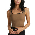 FLW Summer Workout Top Padded Yoga Gym Tank Sleeveless Running Women Crop Tank Top