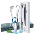 Wholesale Custom 304 Stainless Steel Oral Tongue Scraper Oral Care Tool Scrapers Tongue Cleaner 2PACK