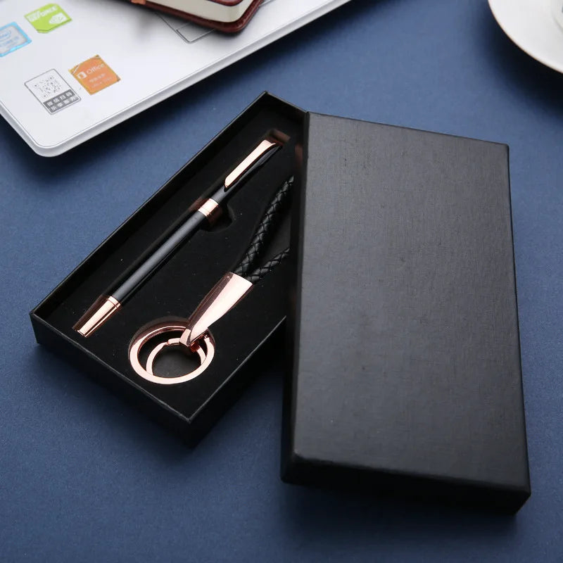 China Wholesale Customize Gift Ideas case Custom Promotion Business Gift Set Corporate Items Pen Keychain Set case