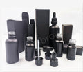 Advanced Technology Quality 30ml Matte Black Essential Oil Glass Bottle Wood Dropper Luxury Serum Perfume Packaging Box Included