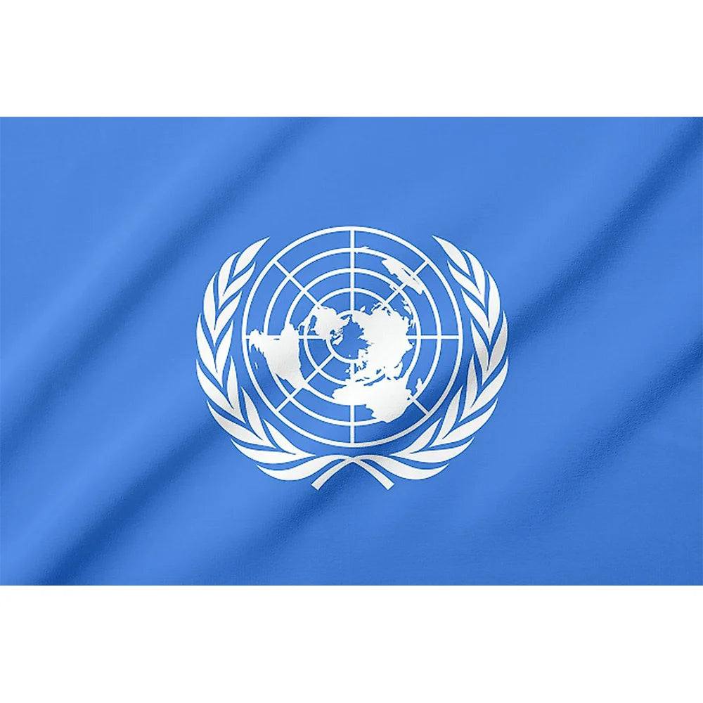 Wholesale 3*5fts United Nations Flag Polyester EN-71 AZO FREE Certified Ready to Ship