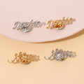 AA00377 Jewelry English Alphabet Letter Pin Gold Sliver Plated Doctor Nurse Letters Metal Brooch Badges