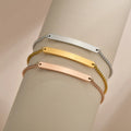 Tarnish Free Custom Lettering Fine Blank Bracelets Tightness Adjustable Real Colorful Gold PVD 316 Stainless Steel Bracelets