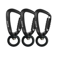 JRSGS Factory 4KN Swivel Twist Locking Aluminum Carabiner for Climbing and Industrial Use Dog Leash Hook Clip
