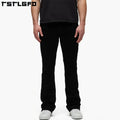 Wholesale Custom Streetwear Stacked Flare Jeans Blank Baggy Denim Pants Vintage Stacked Flare Jeans for Men