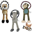 Dog Teeth Cleaning Durable Chew Toy Wholesale Plush Dog Toys with Rope-Tough Stuffed Animal Tiger Design Brain Training Function