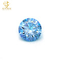 Loose Round Brilliant Cut Klein Blue Moissanite 3mm 4mm Wholesale Colors Moissanite Stone Loose Moissanite Diamond