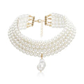 New Retro Saturn Pearl Necklace Sets Layered Wholesale Necklace Wedding Jewelry Personality Pearl Birthday Gift Wholesale Girls
