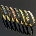 Luxury Colorful Enamel Devil Eye Cuff Bracelet No Tarnish Stainless Steel Evil Eyes Bangle Bracelet Jewelry