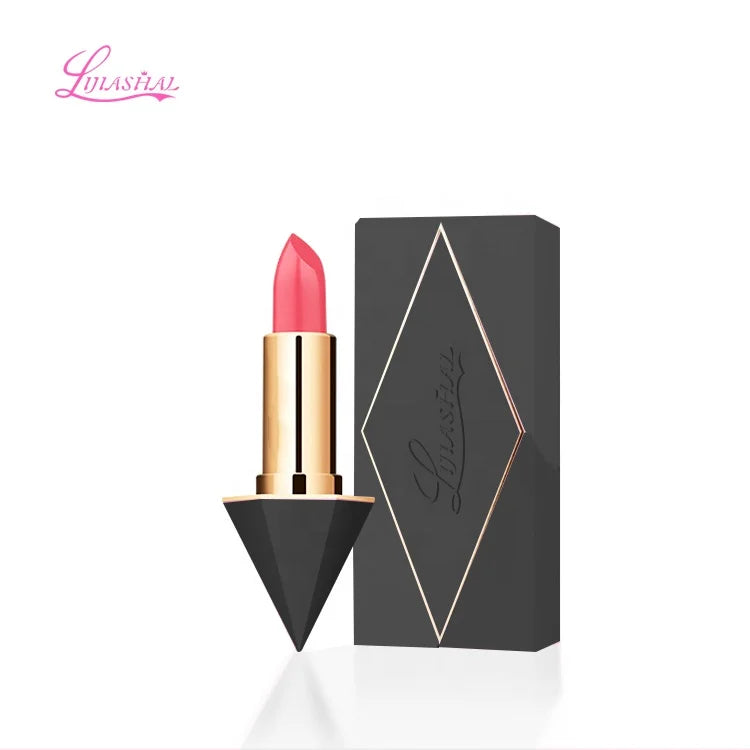 2026 Your Brand Stock Black Plastic Luxury Diamond Lipstick Tube With Tassels