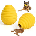 Natural Rubber Yellow Honeycomb Dog Slow Feeder Toy Interactive Movement Dog Chew Toy