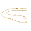 Minos Stainless Steel Clover Necklaces Hypoallergenic Jewelry 18K Gold Plated Lucky Four Leaf Clover Necklace for Women