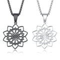 Sacred Heart Yoga Lotus Necklace Lotus Flower Pendant Necklace for Women Men