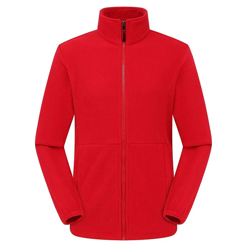 Outdoor Construction Safety Jacket Stand-Up Collar Sports Zipper Closure Warm Polar Thickened Cotton Work Jacket