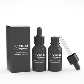 15ml 30ml 50ml 60ml 100ml Matte Black Glass Vitamin C Serum Bottle Tincture Dropper Bottle