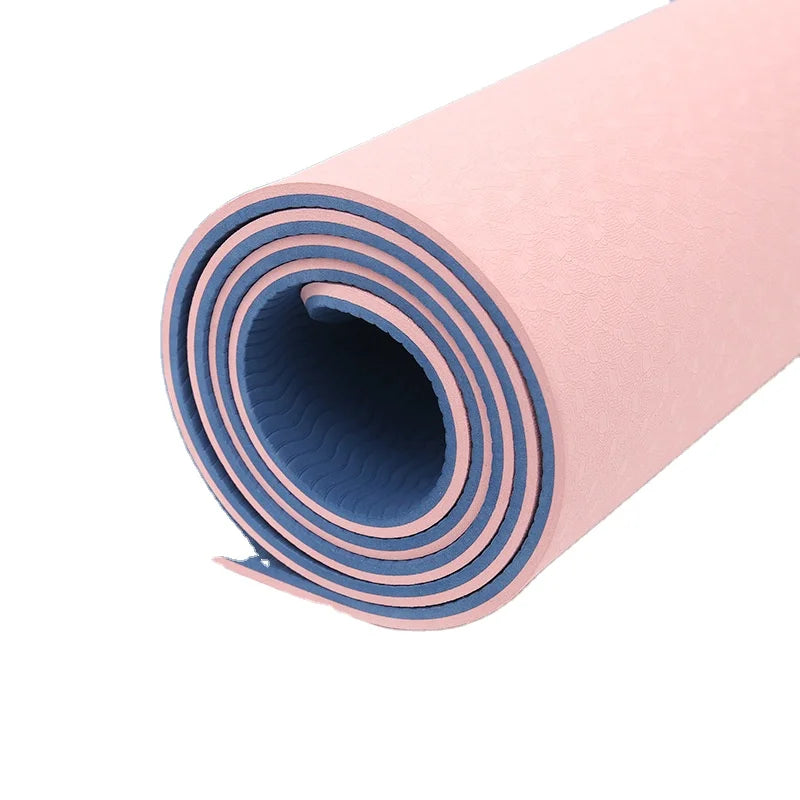 TPE Custom Logo Private Label Eco-Friendly Non-Slip Yoga Mat for Pilates & Fitness Exercise 6mm/8mm Thickness 183x61cm Size