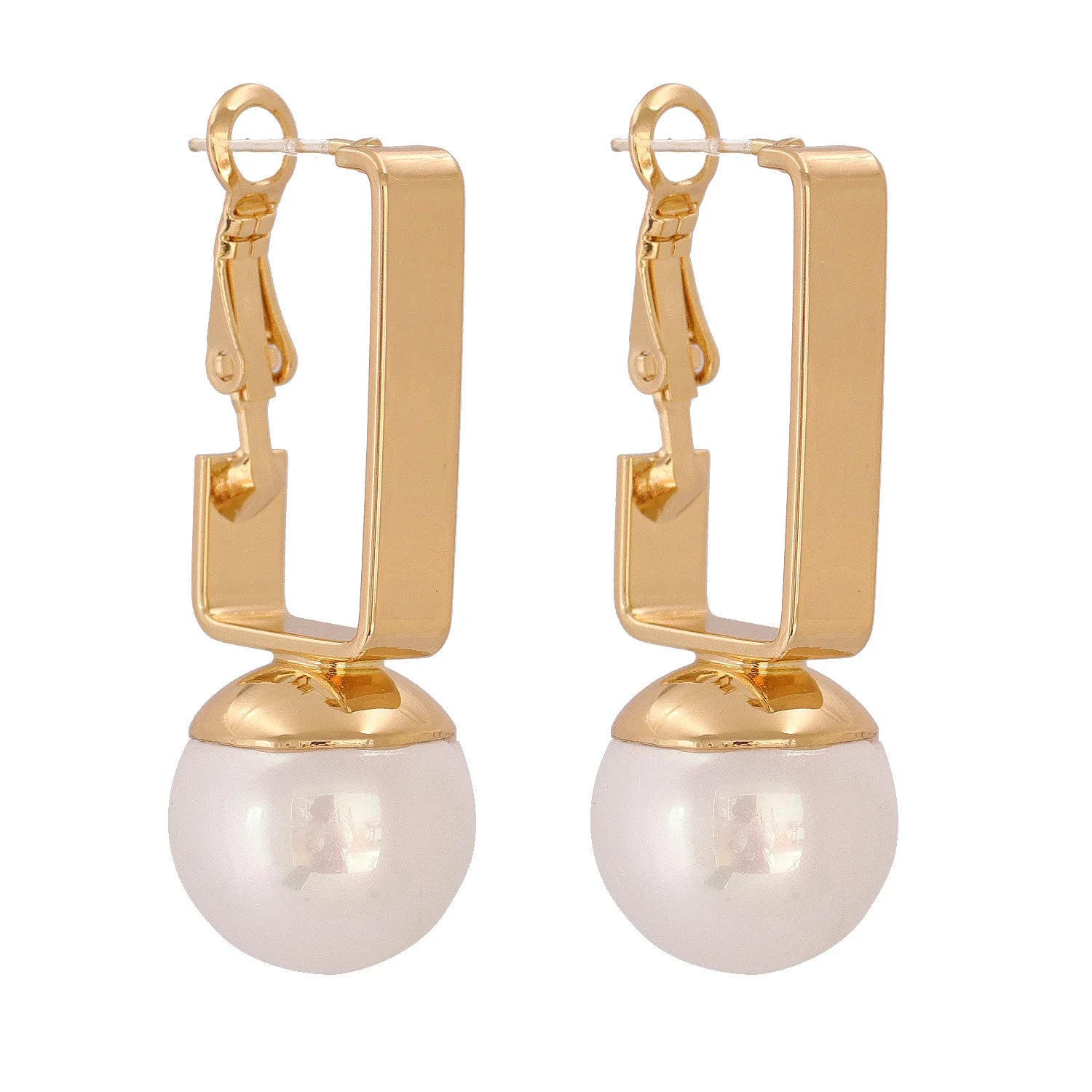 JJ54823 New Style Fashion Gold Stud Earrings Women Pearls Earrings Wholesale