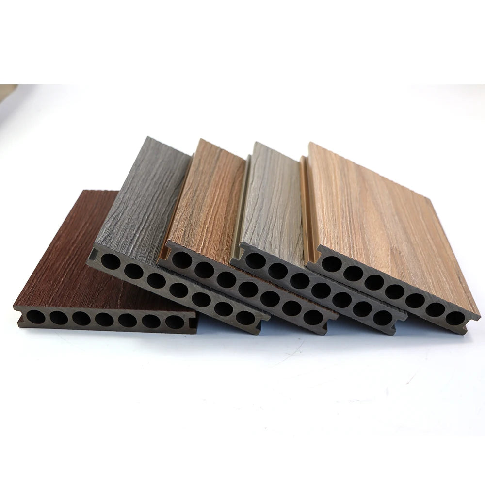 New Outdoor Water-Resistant Anti-Slip Teak Composite Decking Waterproof WPC (Wood-Plastic Composite) Co-Extruded Outdoor