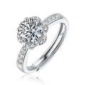 S925 Advanced Moissanite Adjustable Proposal Rings Elegant and Durable Wedding Accessory