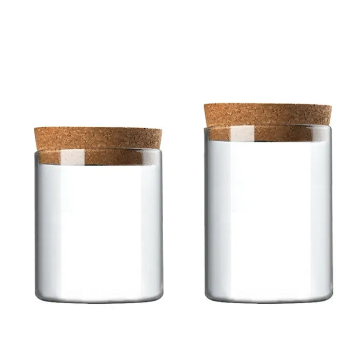 New Wholesale Transparent Glass Vase with Wooden Stopper Glass for Flower Arrangement Decorative Bottle