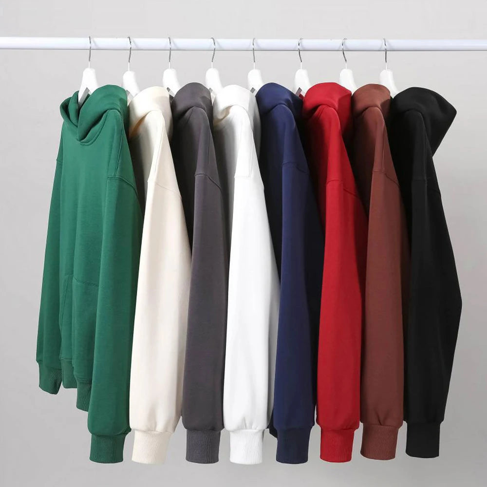 Cotton Blank Thick Fleece Heavy Weight Oversized Custom Print Logo Men's Hoodies & Sweatshirts