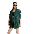 2025 Factory Direct Sales New Women's Long Sleeve Double Breasted Casual Suit Coat Button Decoration Spring Autumn Business