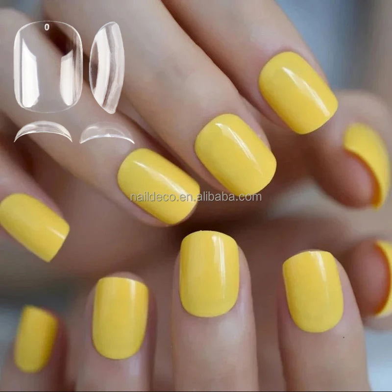 Wholesales Soft Nail Gel Tips X-Short Round-Square  SHAPE  NAIL  Strong Press on Nail NADECO