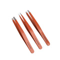 Best Saling SBelle Factory Facial Hair Removal Professional Stainless Steel Orange Color  Eyebrow Tweezers Custom logo