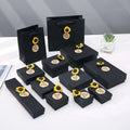 Low Price Small Black Box  Present Craft Gift Ring Necklace Bracelet Cufflink  Paper Jewelry Box for Packaging