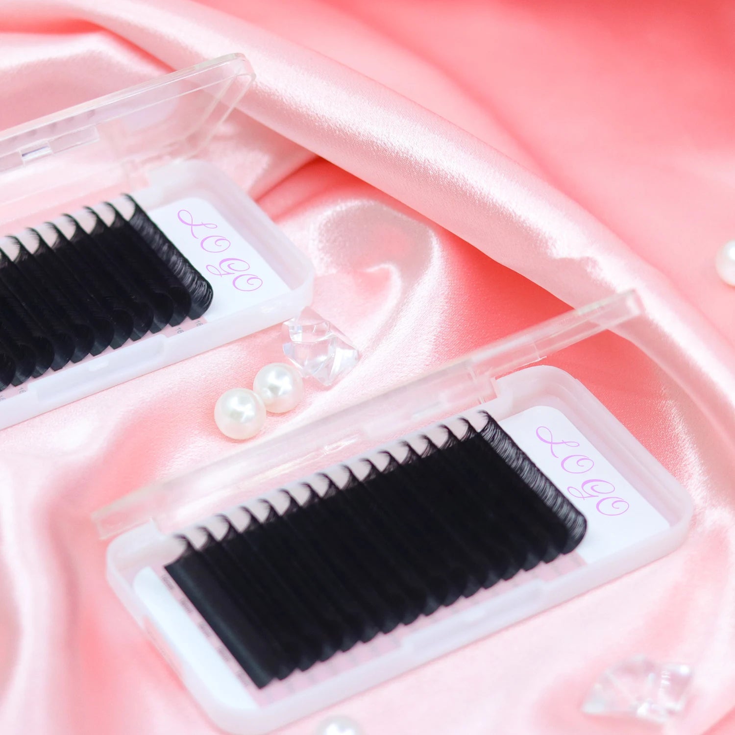 Allison Velvet Cashmere Lash Extensions Matte Black Trays Handmade Pbt Eyelash Extension Private Label Mink Lash Extension Trays
