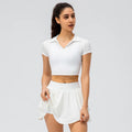 Girls Gym Fitness Two-Piece Tennis Wear Sets Breathable Tops and Skirts-for Tennis Fans