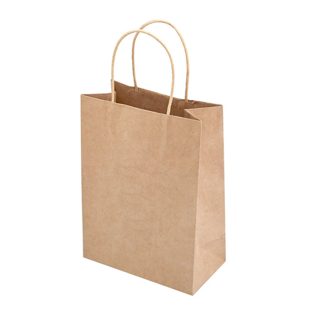 Kraft Paper Bag with Flat Handle Eco Friendly Medicine Customization Paper Bag