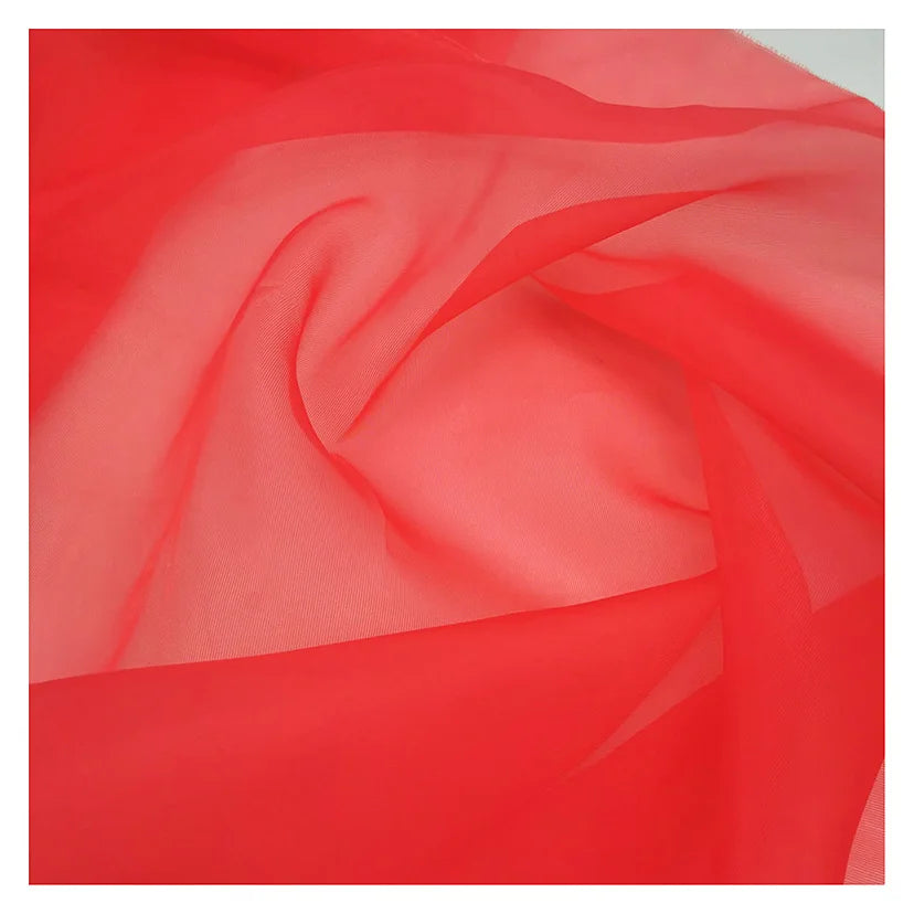 100% Polyester Organza Fabric All Colors in Stock Stripe Sheer Dyeing Organza Wedding Dress Fabric