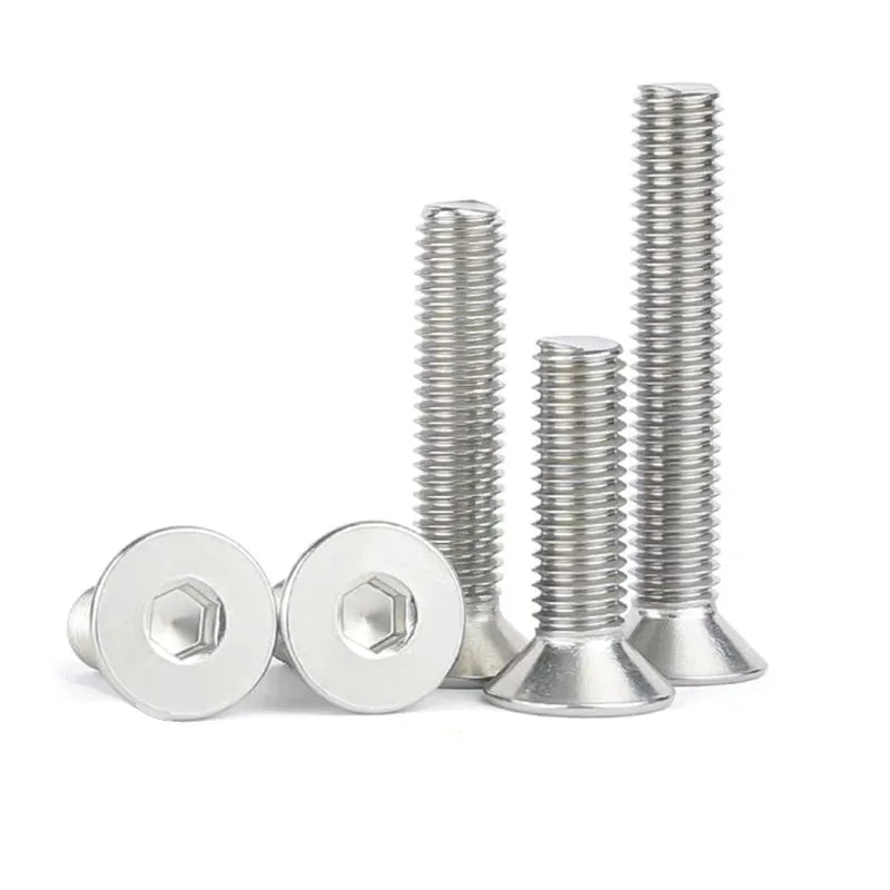 DIN7991 Stainless Steel 304 M4 12mm Flat Countersunk Head Hex Recessed Machine Screw