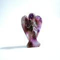Huiying Custom Production Semi-precious Stones Amethyst Angel Animal Carvings 2 Inch