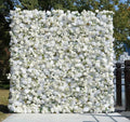 White Rose Artificial Flower Wall Props for Wedding Party Christmas Graduation New Year or Mother's Day Backdrop Decoration